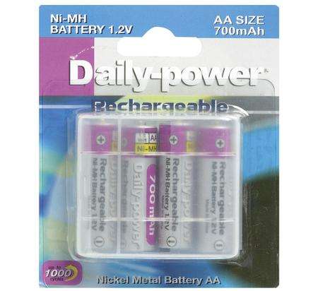 700MaH AA Rechargeable Batteries 4pce