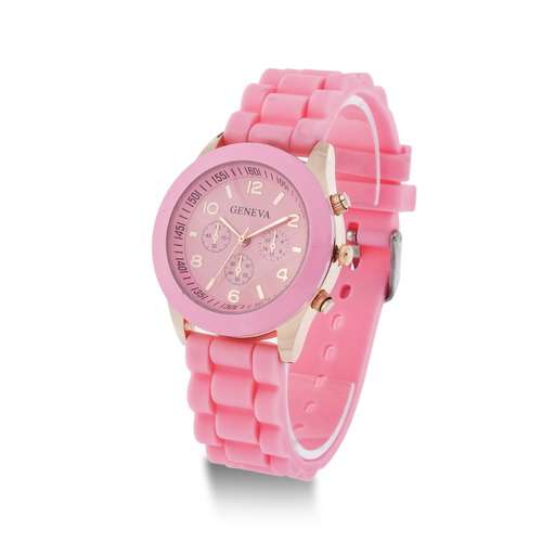 Geneva Silicone Watch (pink)