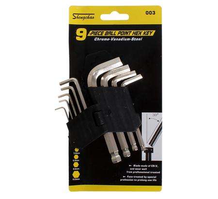 9pce Allen Key Set - Ball End (1.5 - 10mm)