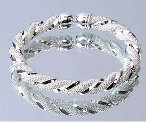 Silver Twisted Bangle