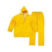Yellow 2 Piece Plastic Rainsuit (Large)