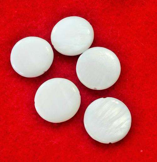 72 x 14mm round white shell beads