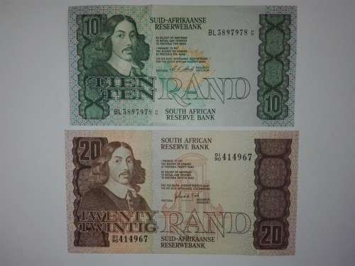 Ten and Twenty Rand Bank Notes