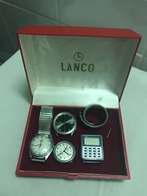Lot of 4 Watches in lanco box