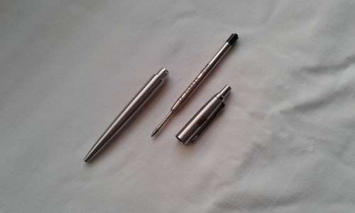Parker stainless jotter pen boxed (branded)