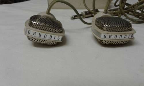 vintage Grundig Mic set