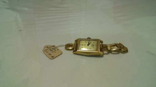1950s Lever 15 Jewel Swiss made art deco gents wristwatch