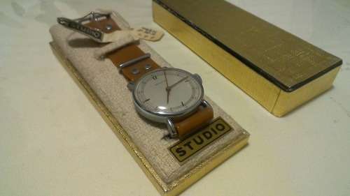 Boxed 1950s Studio Swiss Made Gents Wristwatch
