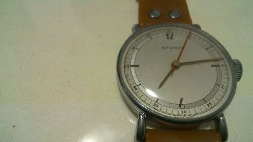 Boxed 1950s Studio Swiss Made Gents Wristwatch