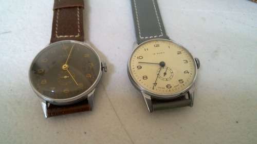 Lot of 2 Boxed 1950s 15 Rubis Swiss made Gents Wristwatches