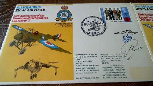 Lot no 6 , Royal air force Individually Numbered and Hand Signed Cover from the 1970s ultra Rare