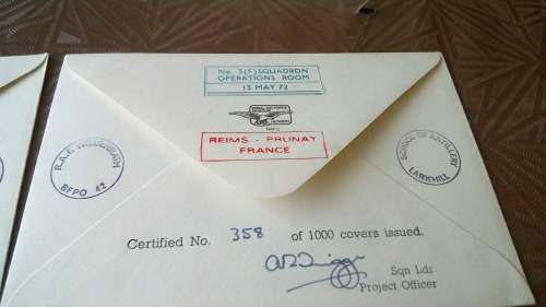 Lot no 6 , Royal air force Individually Numbered and Hand Signed Cover from the 1970s ultra Rare