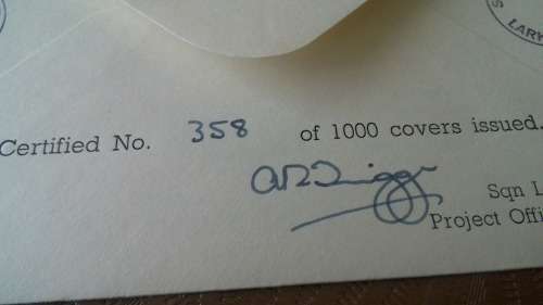 Lot no 6 , Royal air force Individually Numbered and Hand Signed Cover from the 1970s ultra Rare