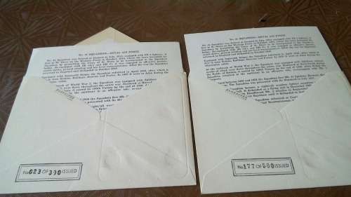 Lot no 7 , Royal air force Individually Numbered and Hand Signed Cover from the 1970s ultra Rare