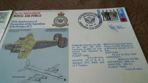 Lot no 8 ,  Royal air force Individually Numbered and Hand Signed Cover from the 1970s ultra Rare