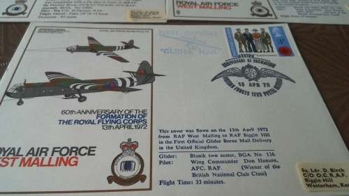 Lot no 14 , Royal air force Individually Numbered and Hand Signed Cover from the 1970s ultra Rare