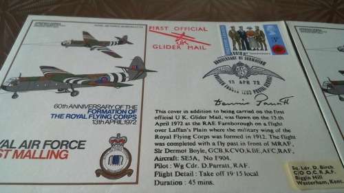 Lot no 14 , Royal air force Individually Numbered and Hand Signed Cover from the 1970s ultra Rare
