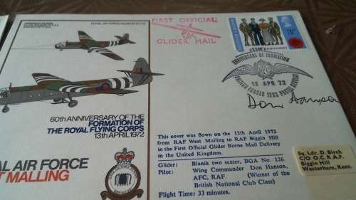 Lot no 14 , Royal air force Individually Numbered and Hand Signed Cover from the 1970s ultra Rare