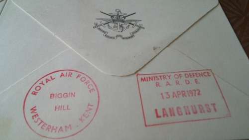 Lot no 14 , Royal air force Individually Numbered and Hand Signed Cover from the 1970s ultra Rare