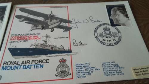 Lot no 16 , Royal air force Individually Numbered and Hand Signed Cover from the 1970s ultra Rare