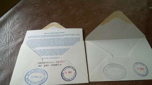Lot no 16 , Royal air force Individually Numbered and Hand Signed Cover from the 1970s ultra Rare