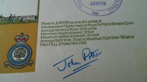 Lot no 1 , Royal air force Individually Numbered and Hand Signed Cover from the 1970s ultra Rare