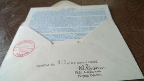 Lot no 2 , Royal air force Individually Numbered and Hand Signed Cover from the 1970s ultra Rare