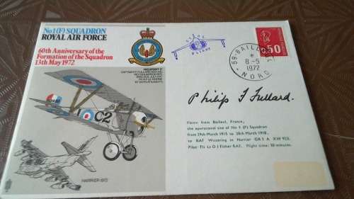 Lot no 3 , Royal air force Individually Numbered and Hand Signed Cover from the 1970s ultra Rare