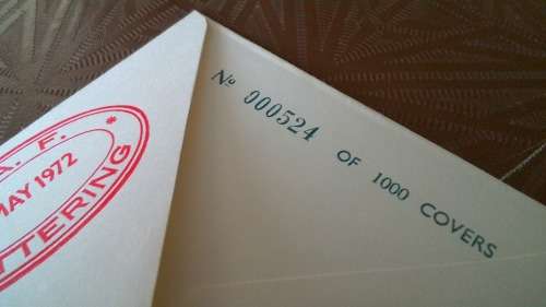 Lot no 3 , Royal air force Individually Numbered and Hand Signed Cover from the 1970s ultra Rare