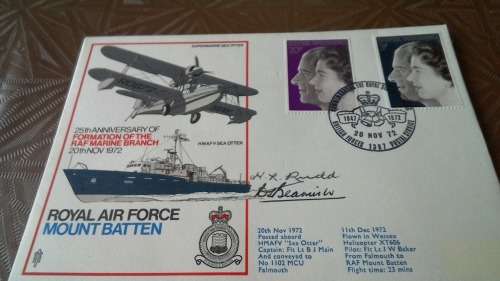 Lot no 4 , Royal air force Individually Numbered and Hand Signed Cover from the 1970s ultra Rare