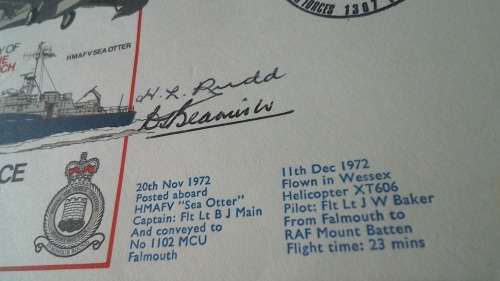 Lot no 4 , Royal air force Individually Numbered and Hand Signed Cover from the 1970s ultra Rare