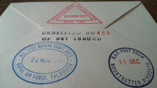 Lot no 4 , Royal air force Individually Numbered and Hand Signed Cover from the 1970s ultra Rare