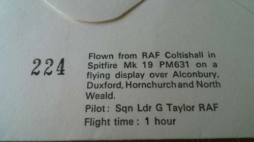 Lot no 5 , Royal air force Individually Numbered and Hand Signed Cover from the 1970s ultra Rare