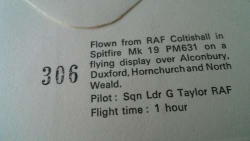 Lot no 5 , Royal air force Individually Numbered and Hand Signed Cover from the 1970s ultra Rare