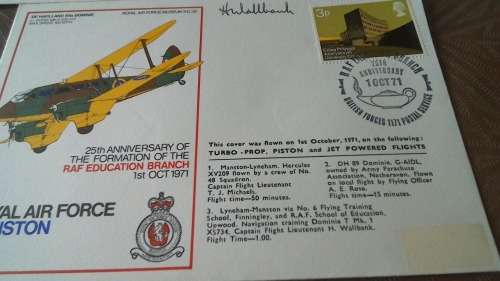 Lot no 6 , Royal air force Individually Numbered and Hand Signed Cover from the 1970s ultra Rare
