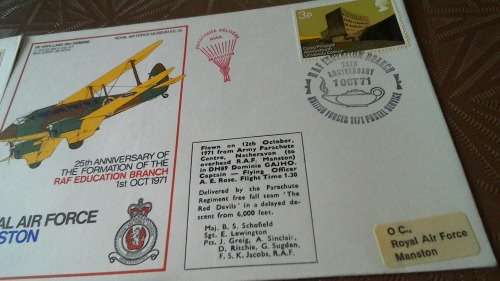 Lot no 6 , Royal air force Individually Numbered and Hand Signed Cover from the 1970s ultra Rare
