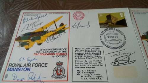 Lot no 6 , Royal air force Individually Numbered and Hand Signed Cover from the 1970s ultra Rare