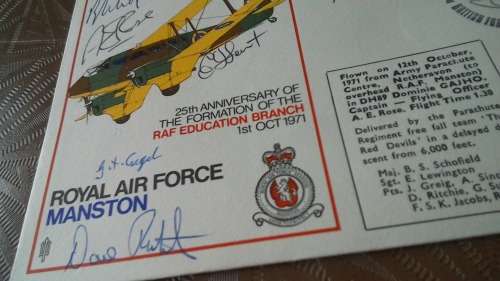 Lot no 7 , Royal air force Individually Numbered and Hand Signed Cover from the 1970s ultra Rare