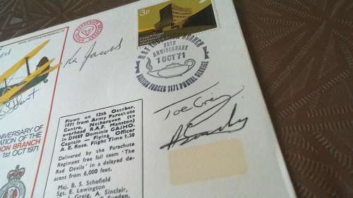 Lot no 7 , Royal air force Individually Numbered and Hand Signed Cover from the 1970s ultra Rare