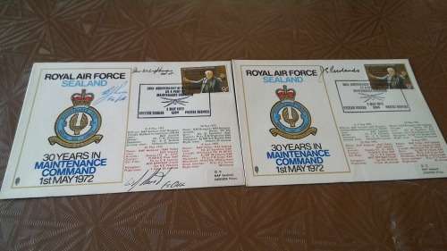 Lot no 10 , Royal air force Individually Numbered and Hand Signed Cover from the 1970s ultra Rare