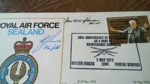 Lot no 10 , Royal air force Individually Numbered and Hand Signed Cover from the 1970s ultra Rare