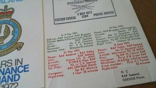 Lot no 10 , Royal air force Individually Numbered and Hand Signed Cover from the 1970s ultra Rare