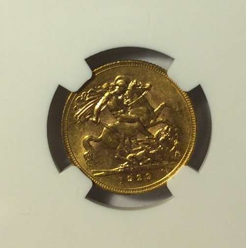 HILLS COLLECTION!! - 1929 SA Gold Sovereign (NGC AU58)