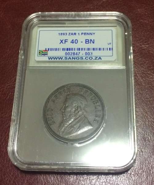 1893 ZAR Penny - Scarce!