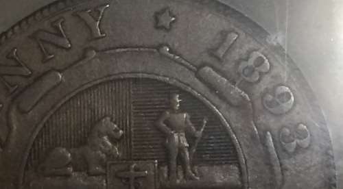1893 ZAR Penny - Scarce!