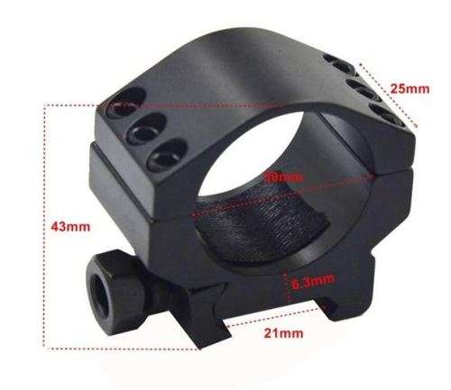 Tactical Scope Rings 30mm 6-screw Weaver Picatinny [Low] [Set]