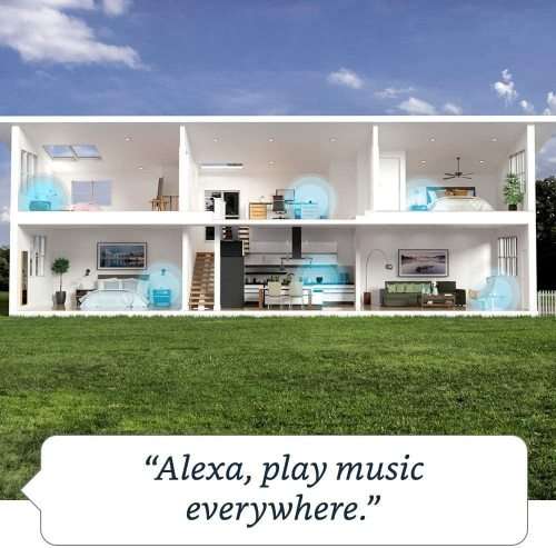 Echo Dot 4 (4th Gen with Clock) -  | Smart speaker with Alexa | Glacier White