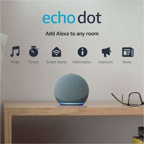 Echo Dot 4 (4th Gen ) | New | Smart speaker with Alexa | Twilight blue