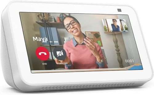 Echo Show 5 (2nd Gen) | Glacier White I Smart display with Alexa and 2 MP camera