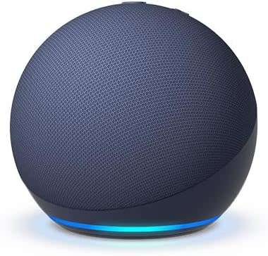 Echo Dot (5th Gen ) | With bigger vibrant sound, helpful routines and Alexa | Deep Sea Blue